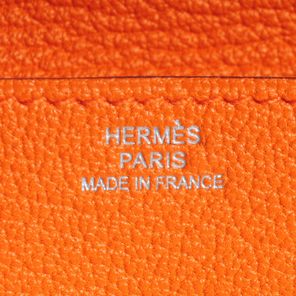 Hermes Chevre Mysore Le 24 Coin Purse Orange 8 of 9