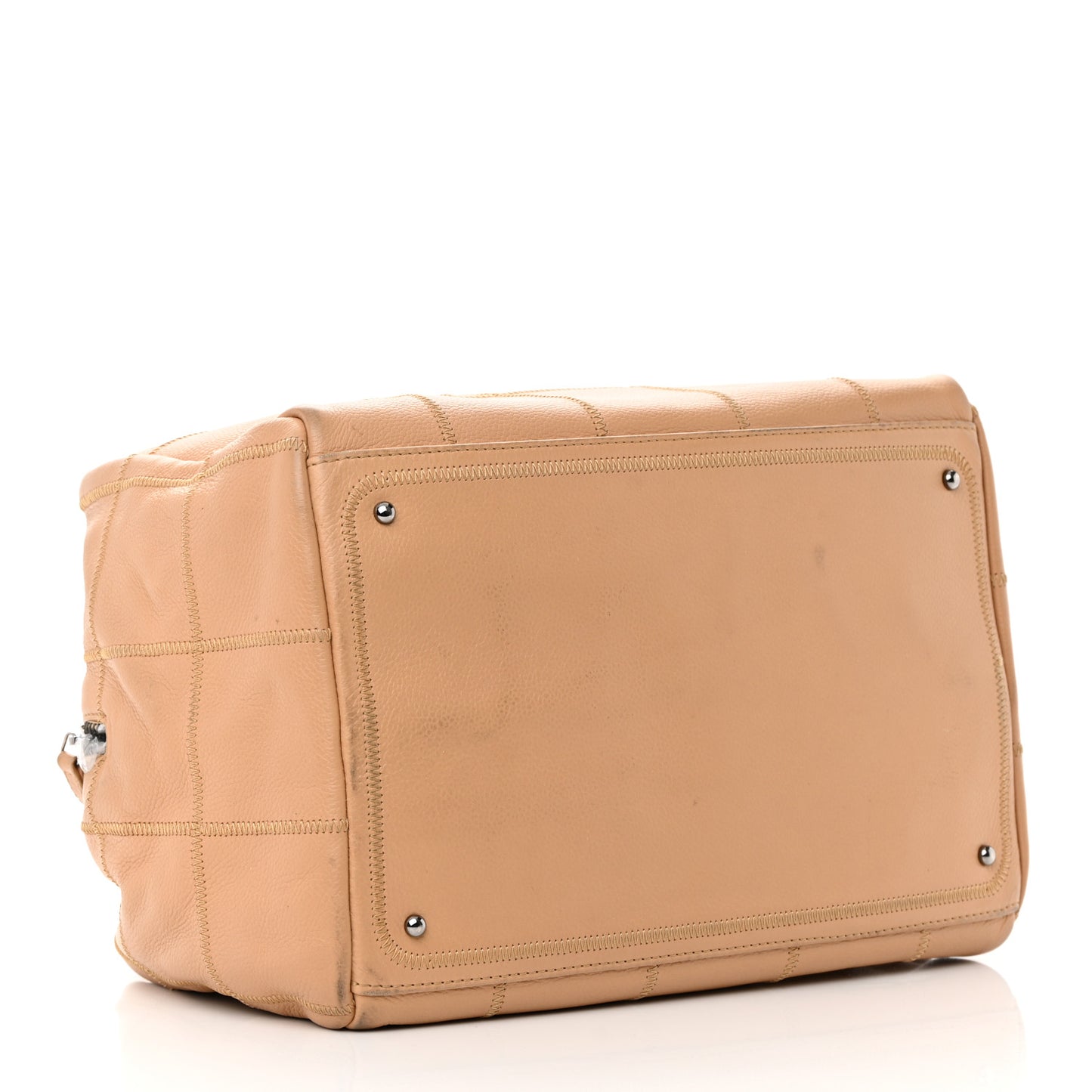 Caviar Square Stitched Bowler Beige