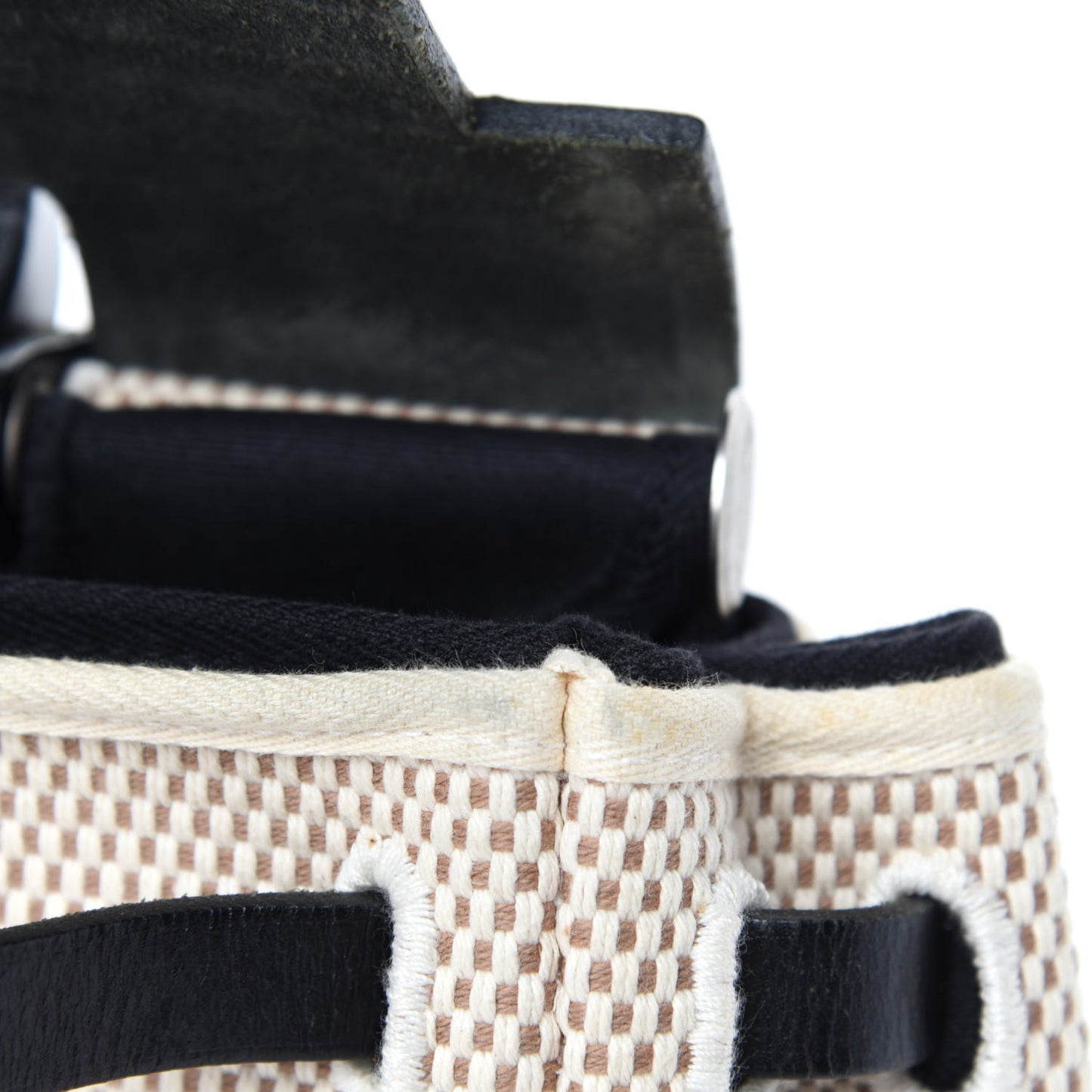 Toile Vache Calfskin Herbag 30 PM Black