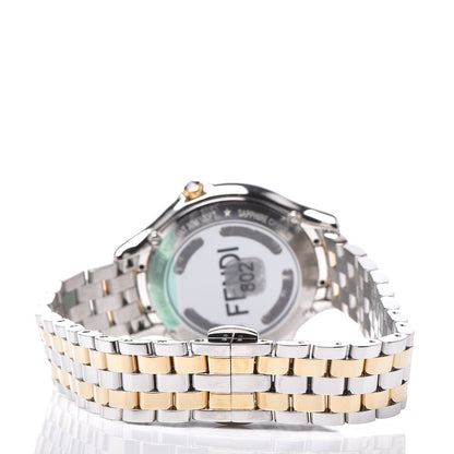 Fendi Stainless Steel Diamond Topaz 33mm Crazy Carats Two Tone Quartz Watch Black 6 of 9