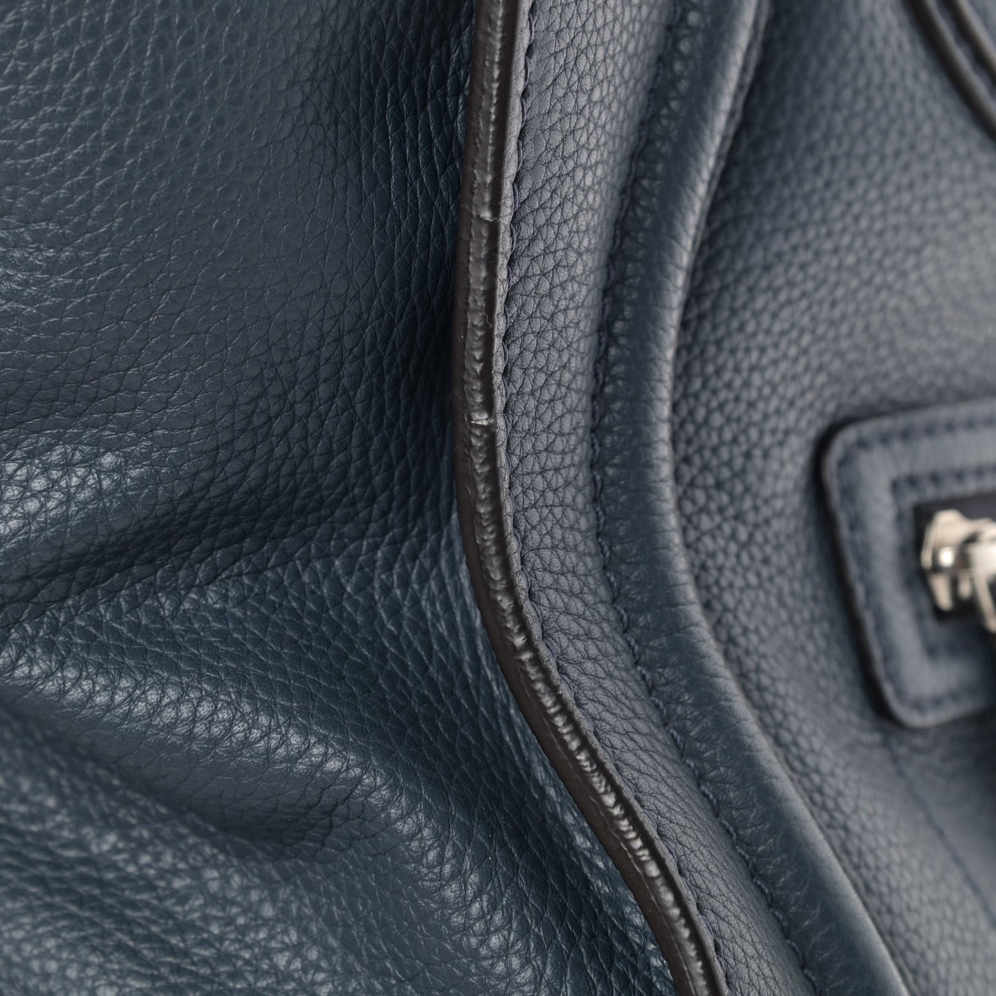 Drummed Calfskin Mini Luggage Blue