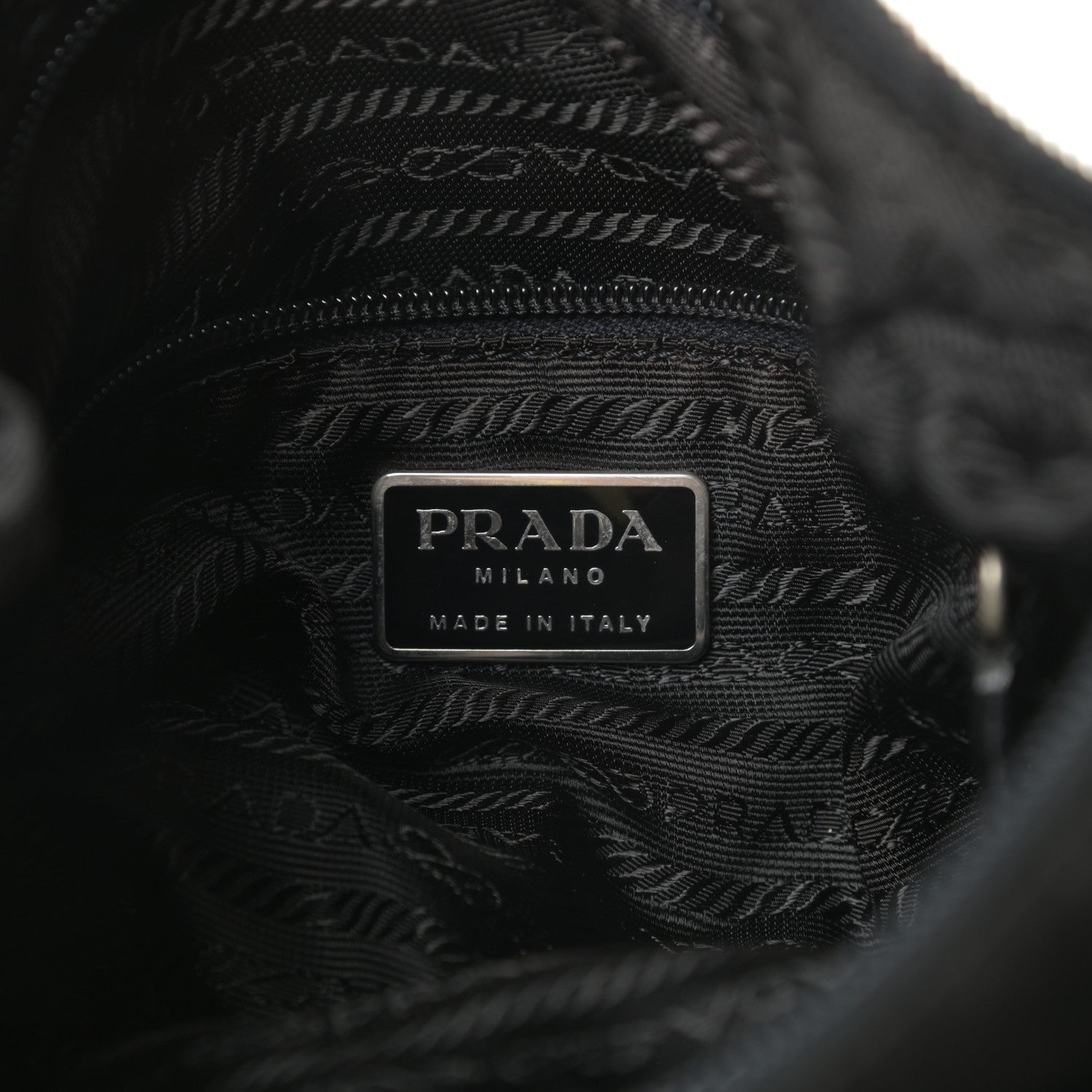 Prada Tessuto Nylon Shoulder Bag Black 6 of 12