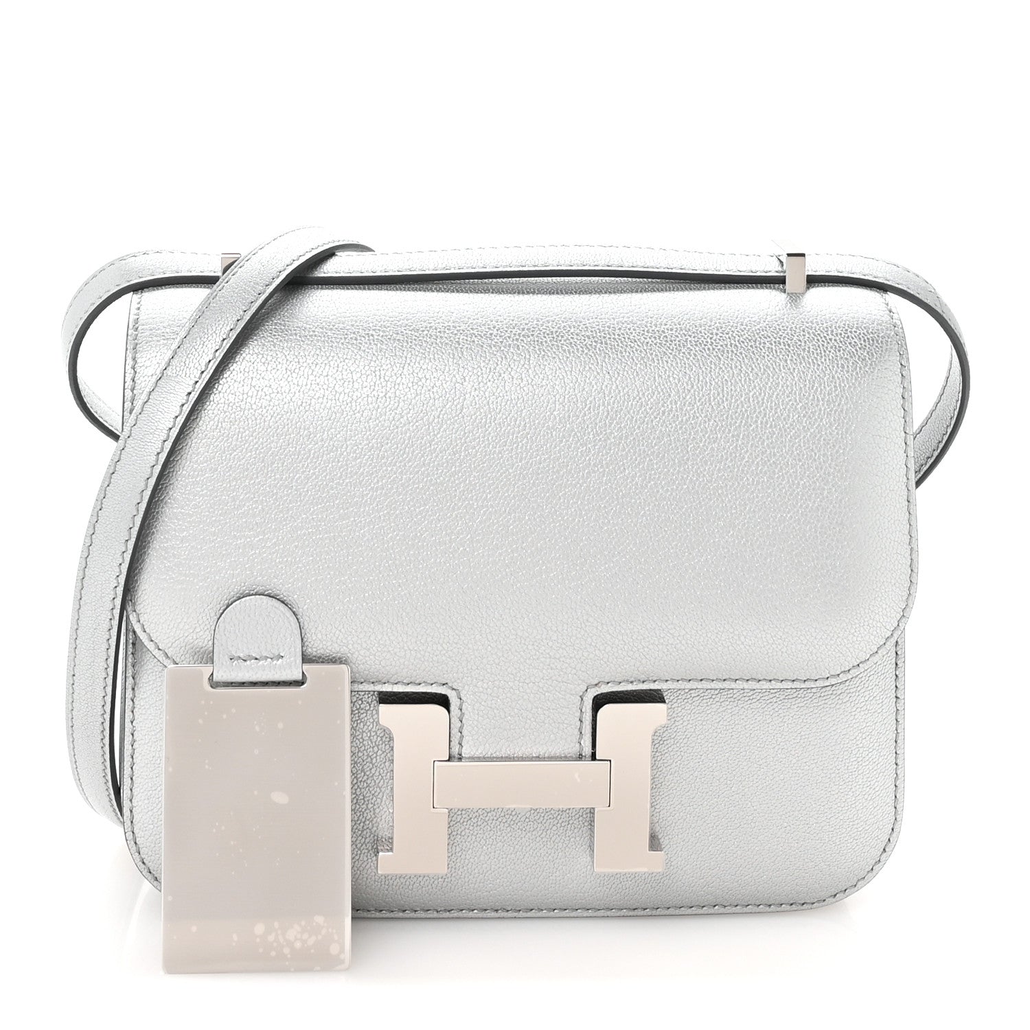 Hermes Metallic Chevre Chamkilight Constance 18 Argent 3 of 12