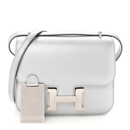Hermes Metallic Chevre Chamkilight Constance 18 Argent 3 of 12