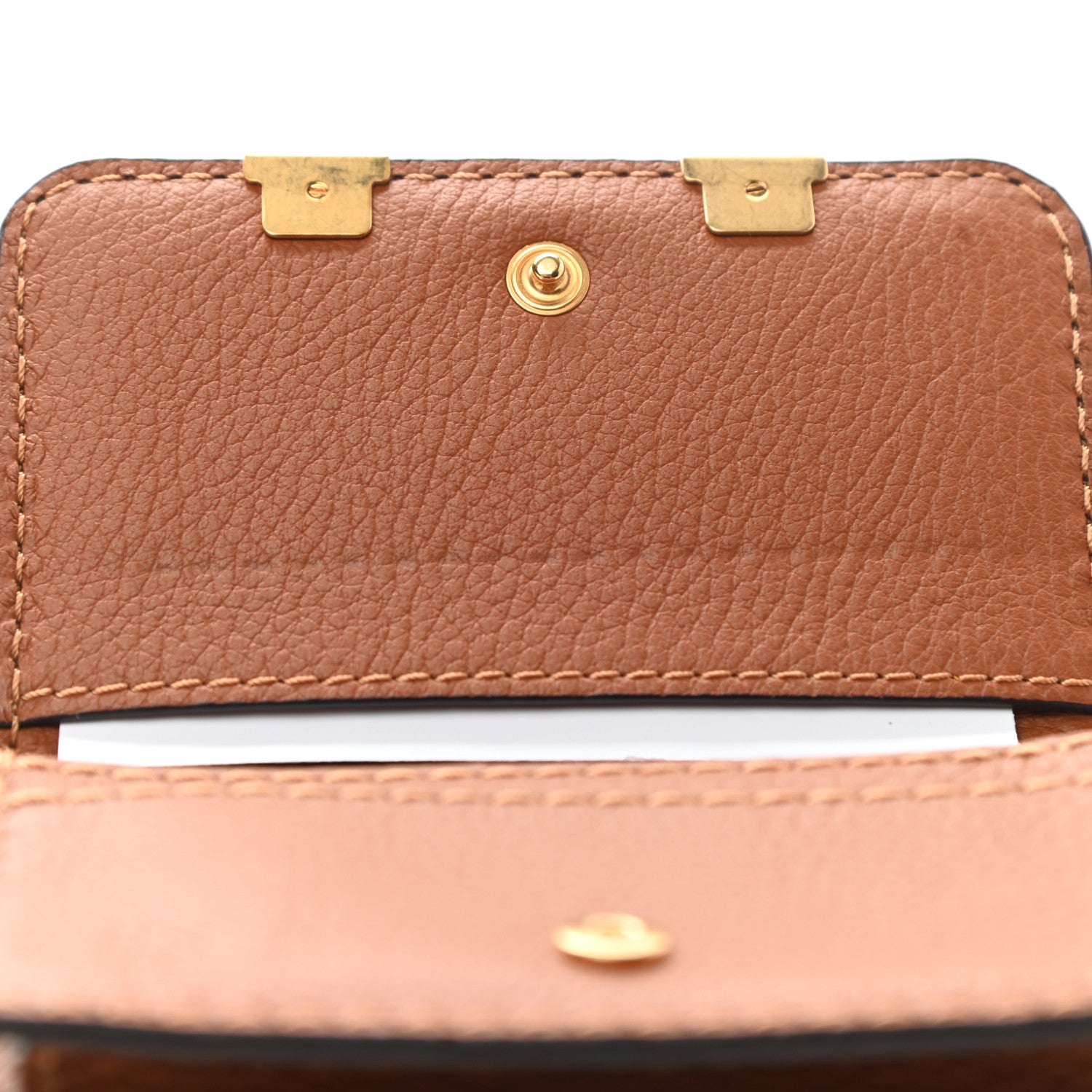 Chloe Grained Calfskin Marcie Compact Wallet Tan 8 of 9