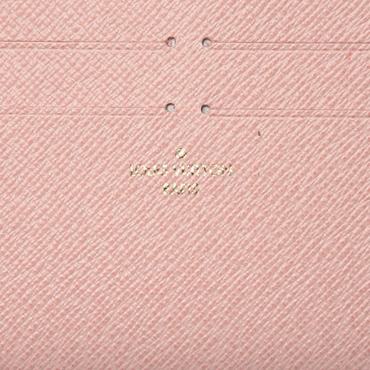 Louis Vuitton Damier Azur Pochette Felicie Chain Wallet Rose Ballerine 7 of 12