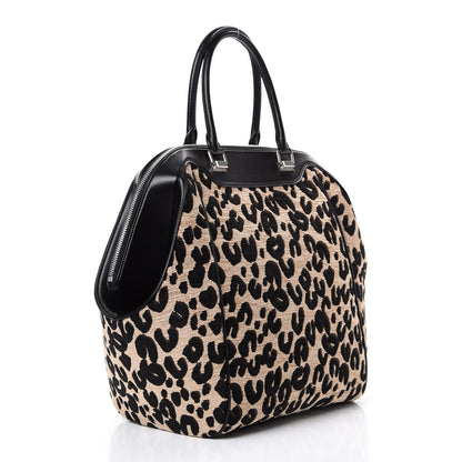 Louis Vuitton Jacquard Velvet Leopard Print Stephen Sprouse North South Bag Black 2 of 9