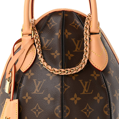 Louis Vuitton Monogram Braided Egg Bag Black 7 of 9