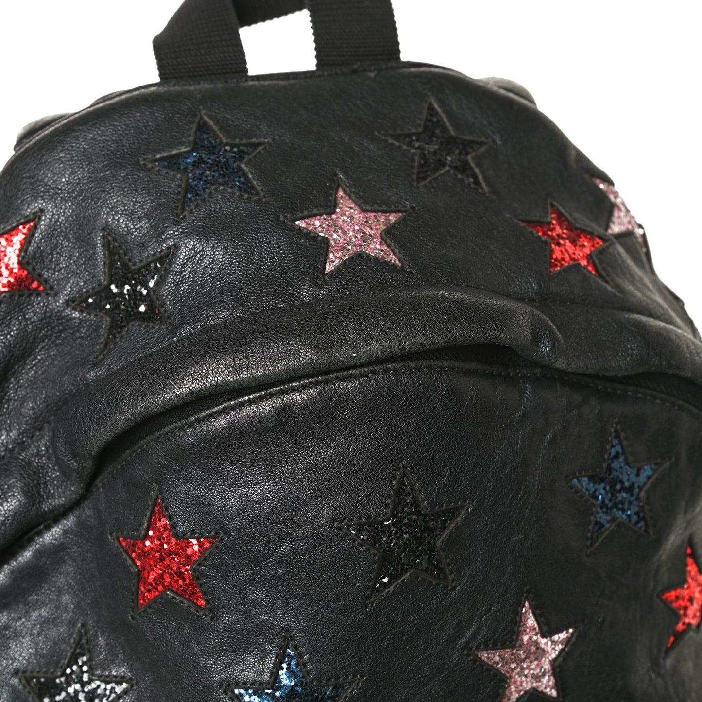 Lambskin Star Applique Mini City California Backpack Black