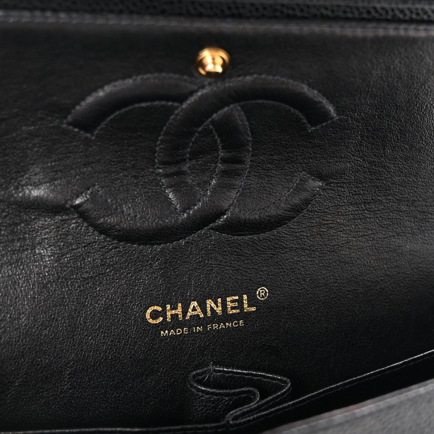 Chanel Caviar Quilted Medium Double Flap Black 6 of 10