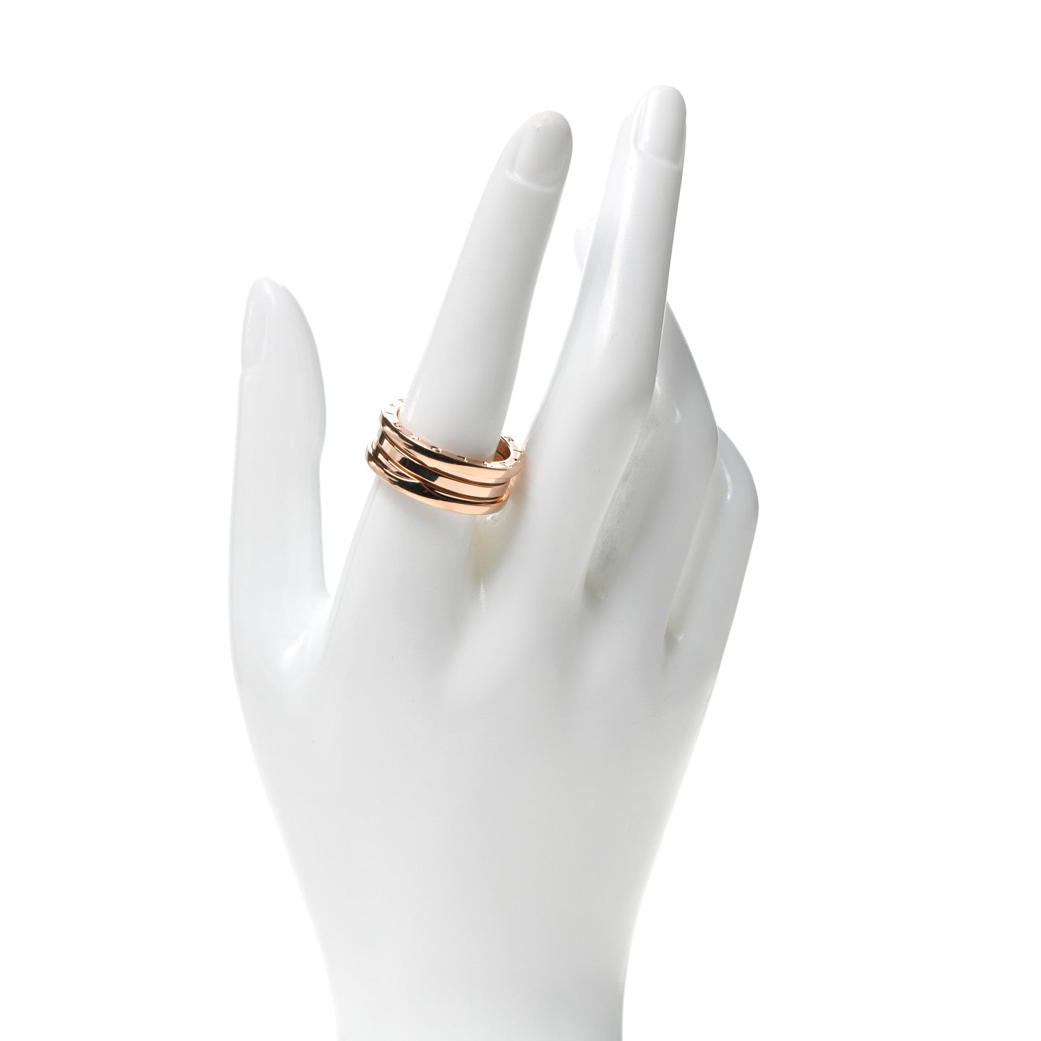 Bulgari 18K Rose Gold B.Zero1 Three-Band Ring 60 9 2 of 4