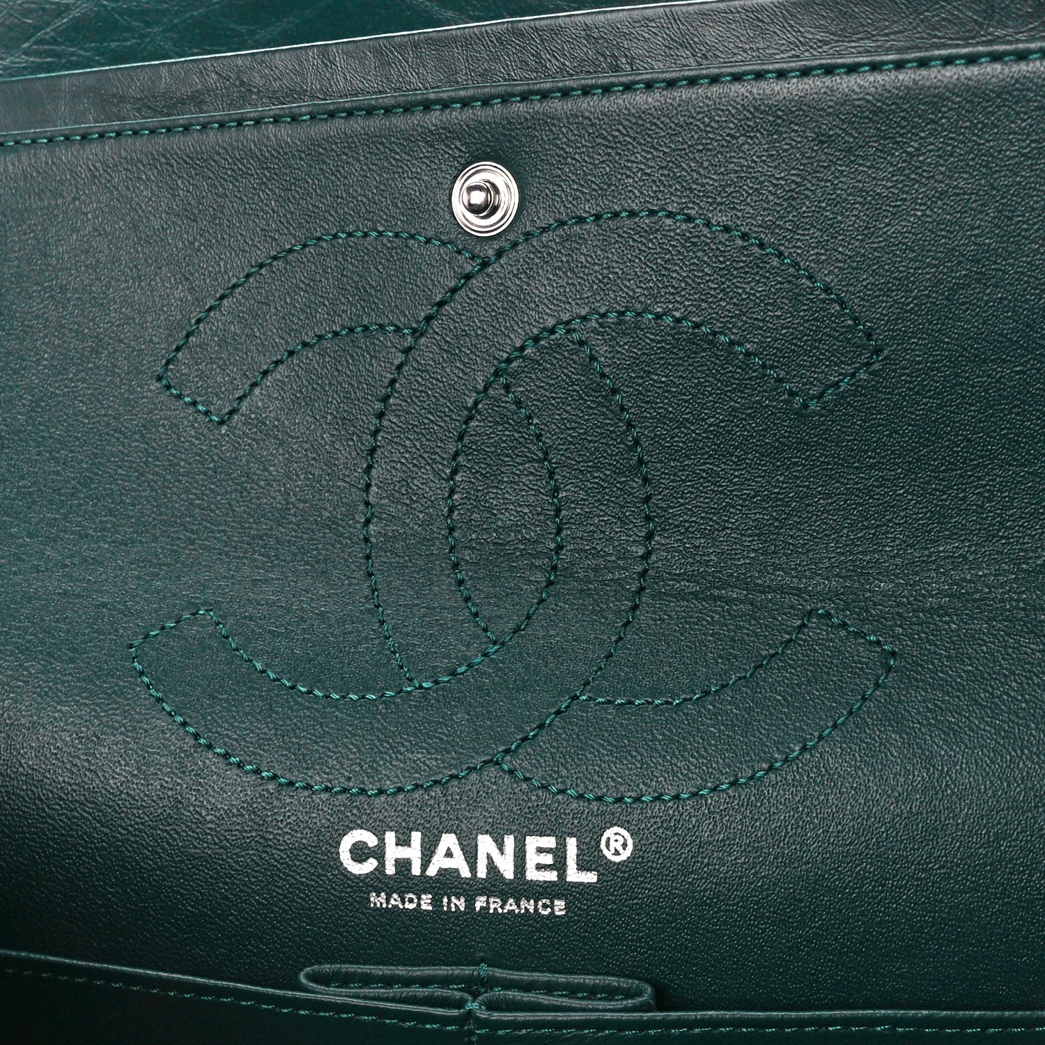 Chanel Aged Calfskin Quilted 2.55 Reissue 226 Flap Green 6 of 11