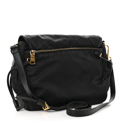 Prada Tessuto Nylon Saffiano Messenger Bag Black 2 of 20