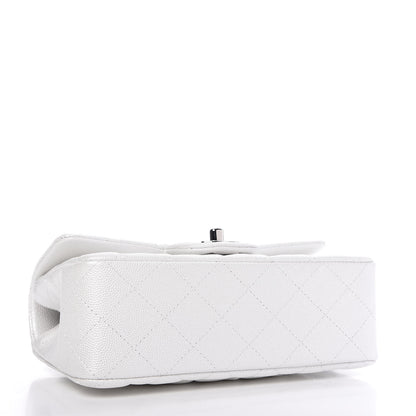 Chanel Iridescent Caviar Quilted Mini Top Handle Rectangular Flap White 4 of 10