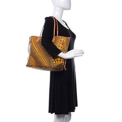 Louis Vuitton Monogram Kusama Waves Neverfull MM Yellow 2 of 13