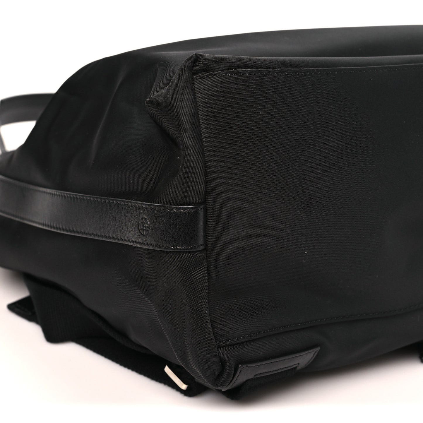 Nylon Calfskin Backpack 11 Black