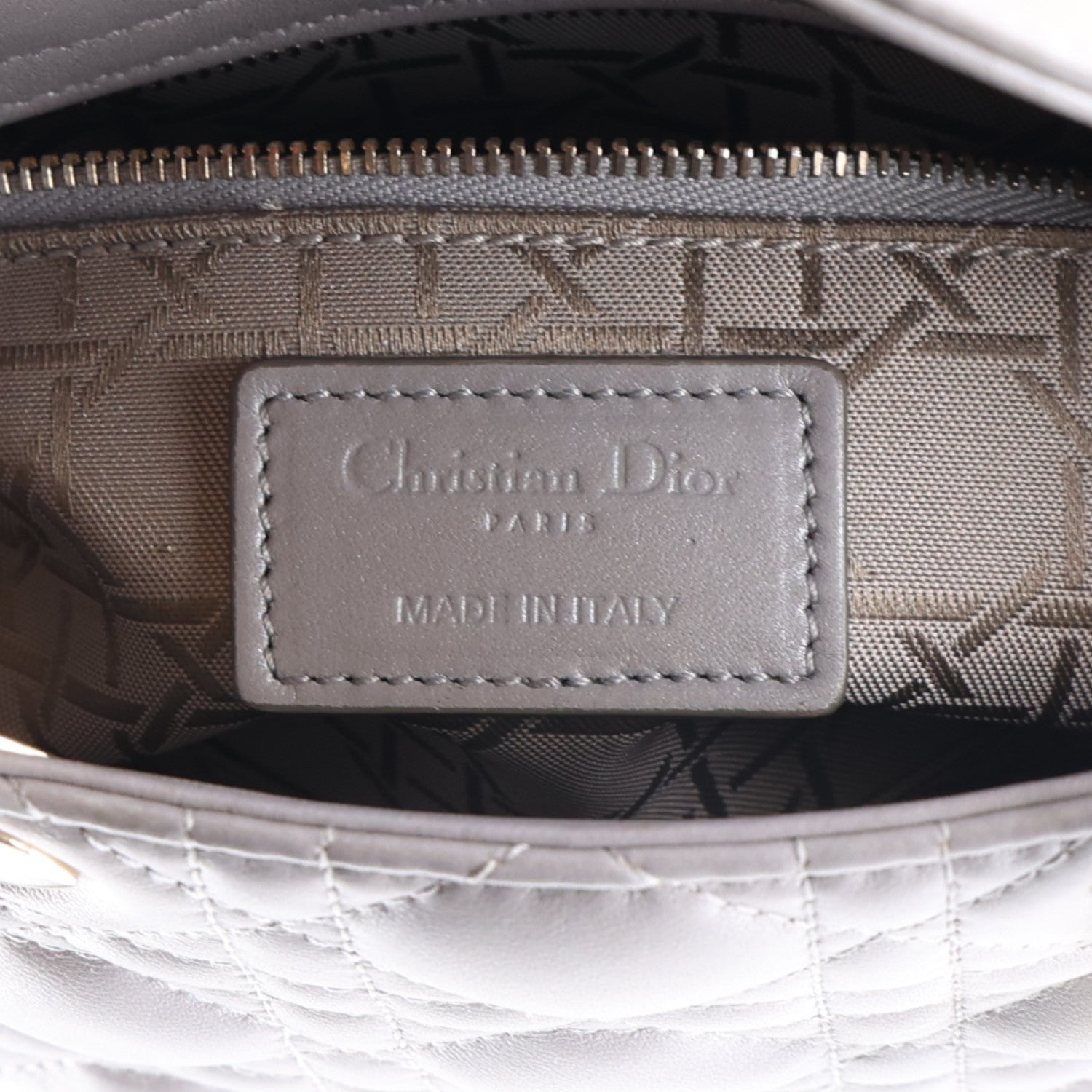 Christian Dior Lambskin Cannage Mini Lady Dior Grey 5 of 9