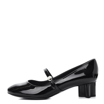 Louis Vuitton Patent Uniformes Silhouette 40mm Pumps 38 Black 1 of 11