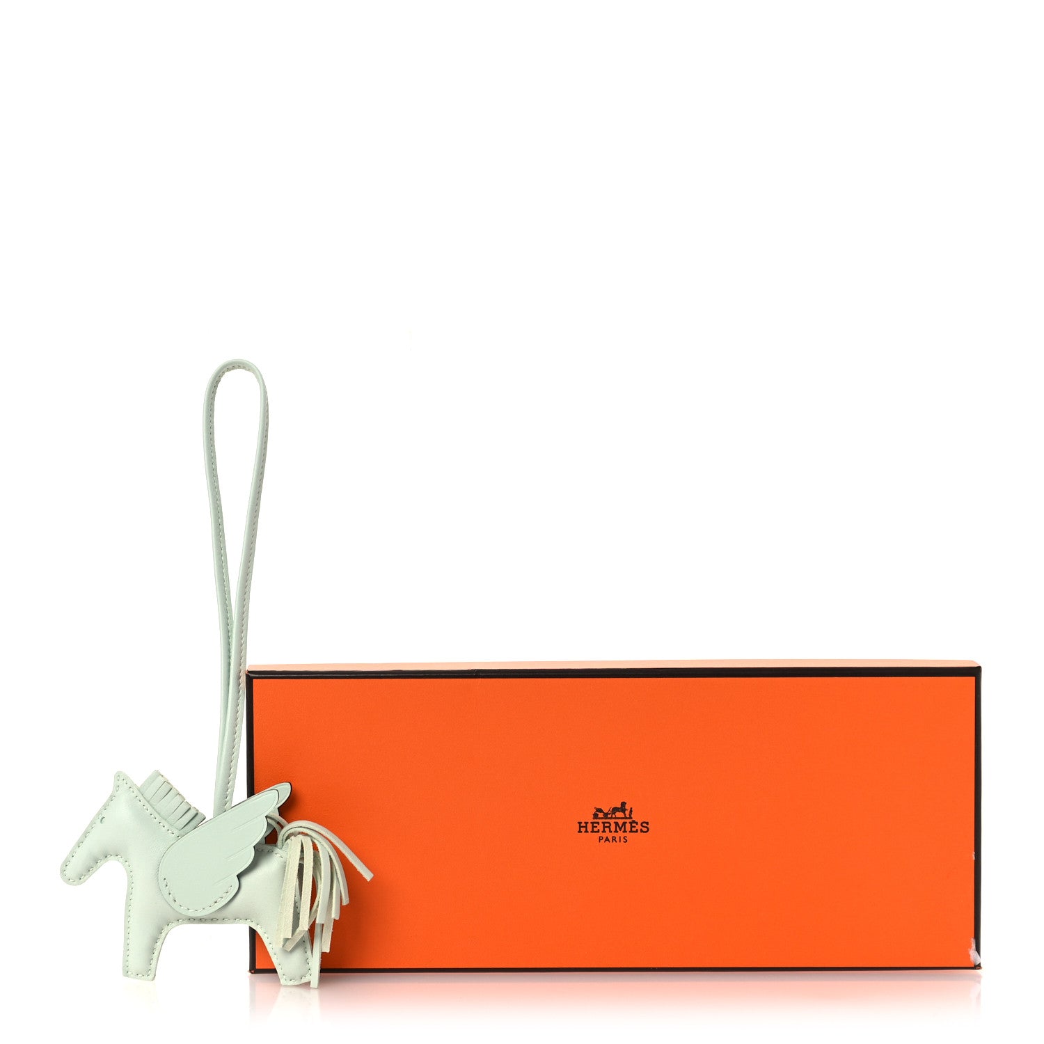 Hermes Milo Lambskin Grigri Rodeo Pegase Horse Bag Charm PM Vert Peppermint Vert Fizz 5 of 5