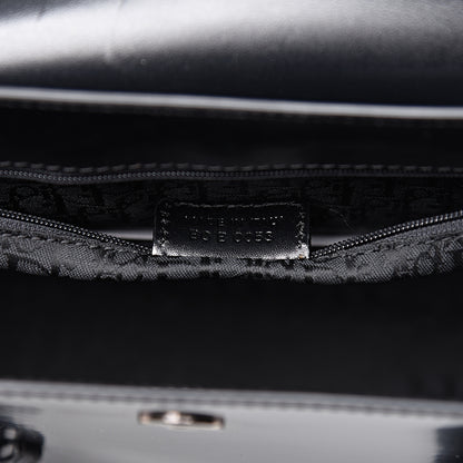 Christian Dior Glazed Calfskin Saddle Shopper Black 7 of 14