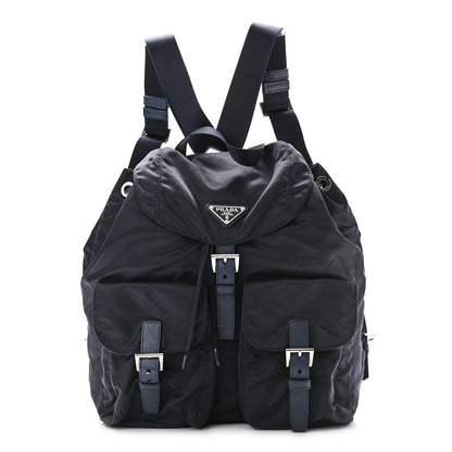 Prada Tessuto Nylon Saffiano Medium Backpack Baltico 1 of 10