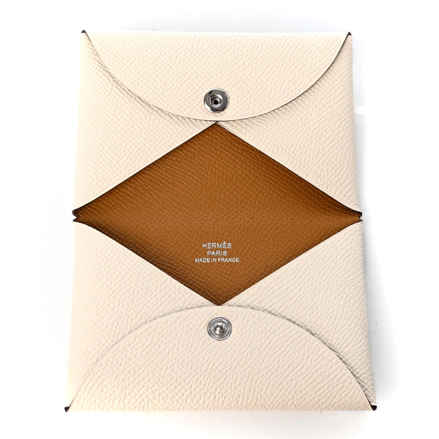 Hermes Epsom Verso Calvi Card Case Nata Sesame 5 of 8