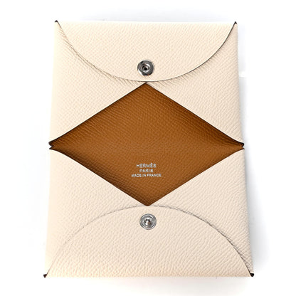 Hermes Epsom Verso Calvi Card Case Nata Sesame 5 of 8