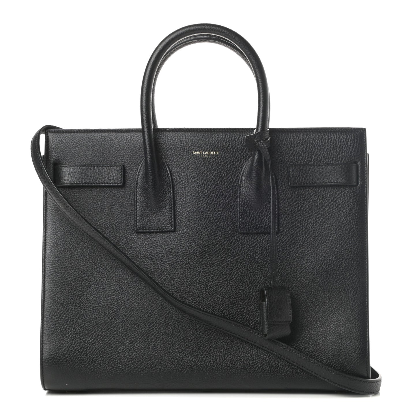 Grained Calfskin Small Sac De Jour Black