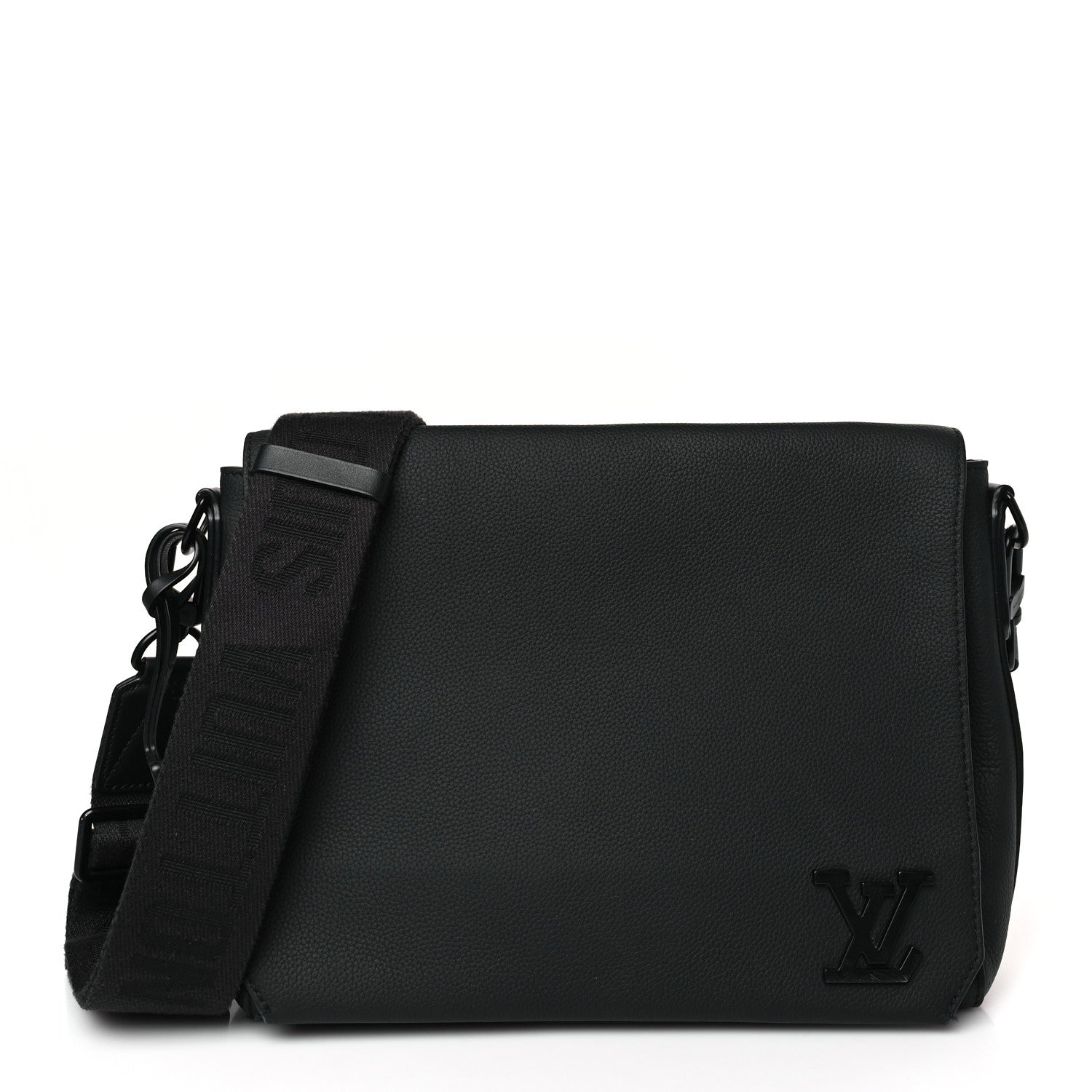 Louis Vuitton Calfskin Aerogram Messenger Black 1 of 9