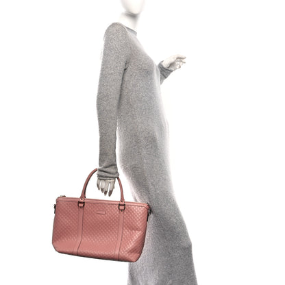 Gucci Soft Microguccissima Medium Zippered Satchel Soft Pink 2 of 10