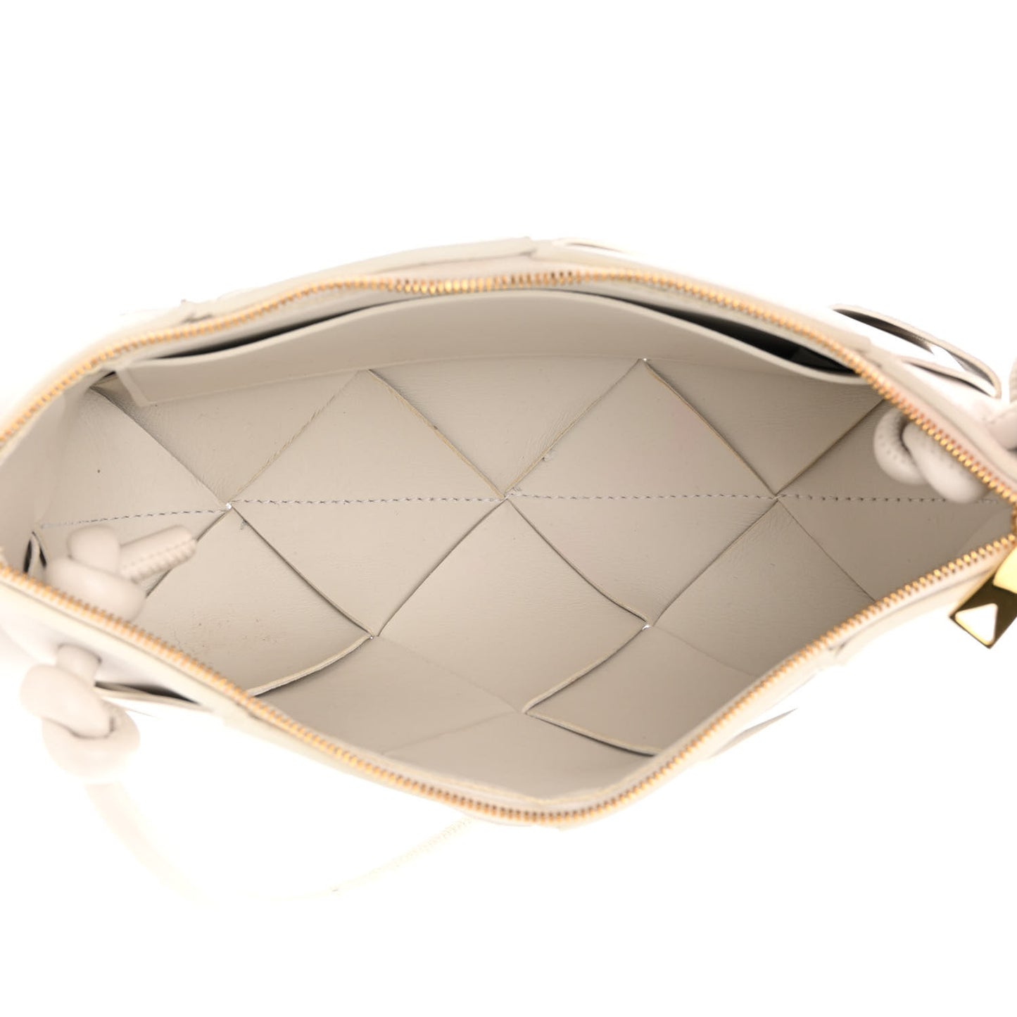 Nappa Maxi Intreccio Exploded Shoulder Bag Chalk