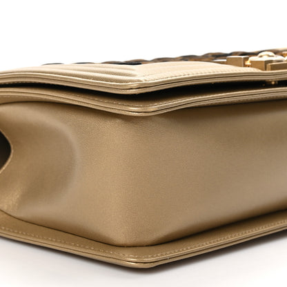 Chanel Metallic Lambskin Medium Scaled Boy Flap Gold 9 of 11