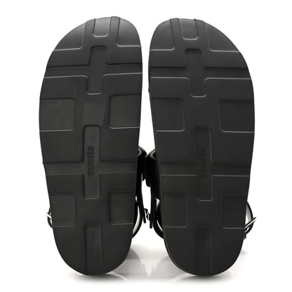 Hermes Calfskin Medor Studded Womens Intuition Sandals 37 Black 6 of 11