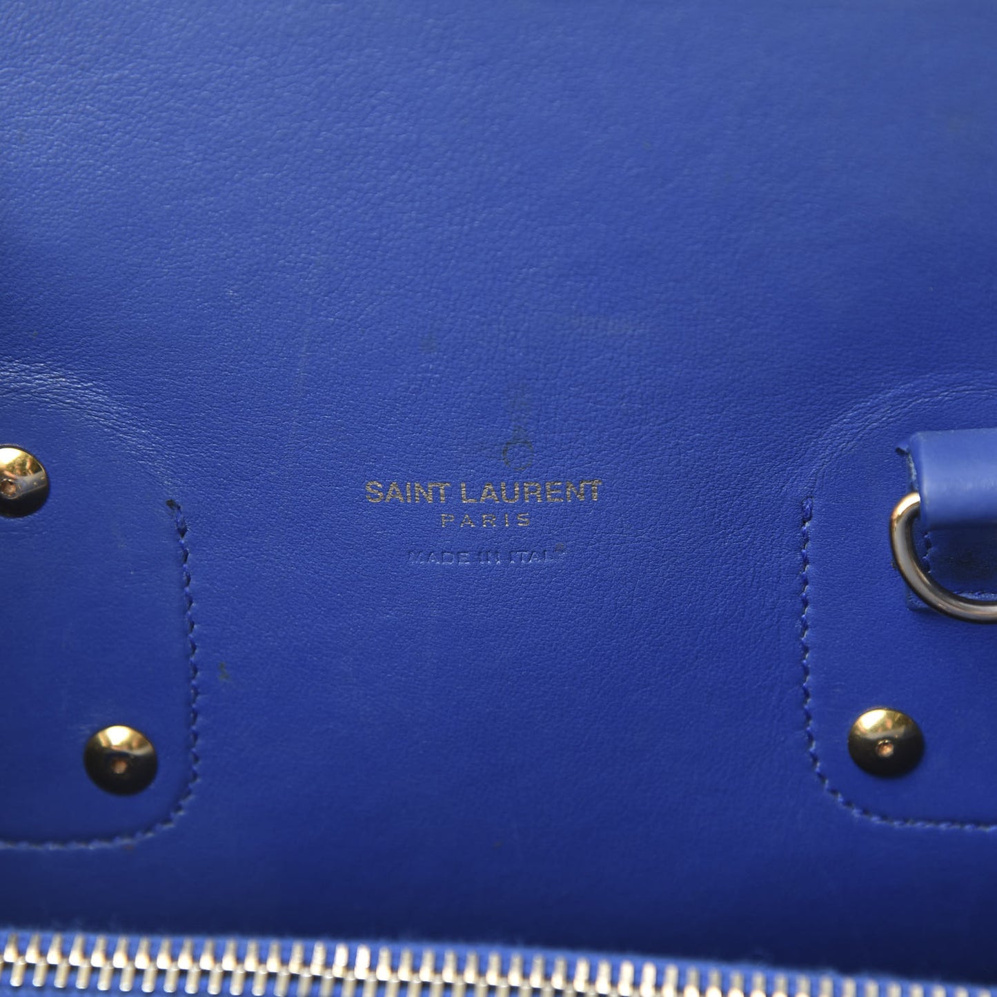 Calfskin Small Sac De Jour Black Royal Blue