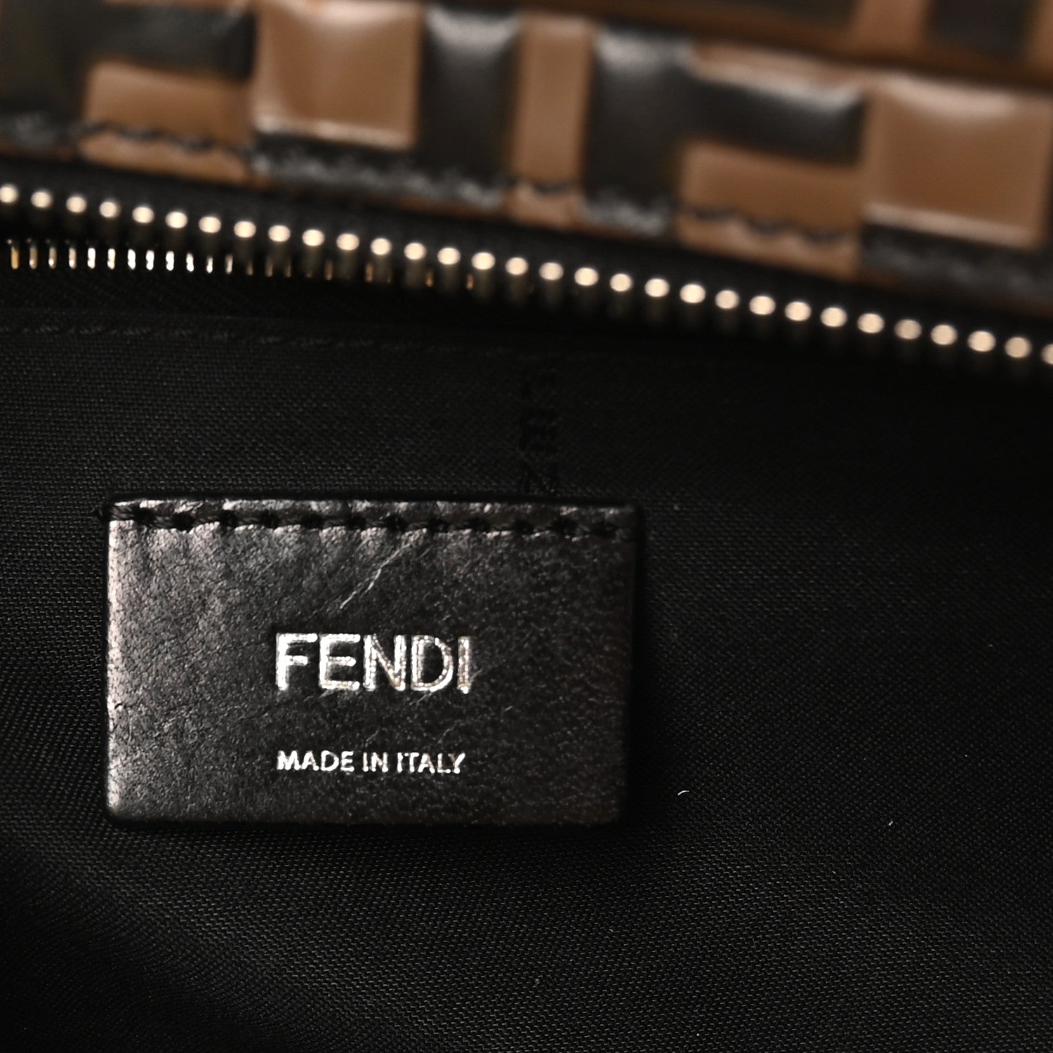 Fendi Vitello Century Bi-Color FF 1974 Embossed Belt Bag Maya Black 6 of 10