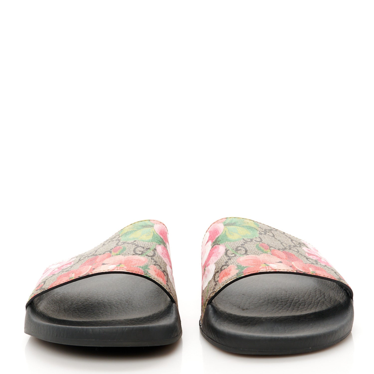 Gucci GG Supreme Monogram Blooms Slide Sandals 40 Beige Multicolor 3 of 10