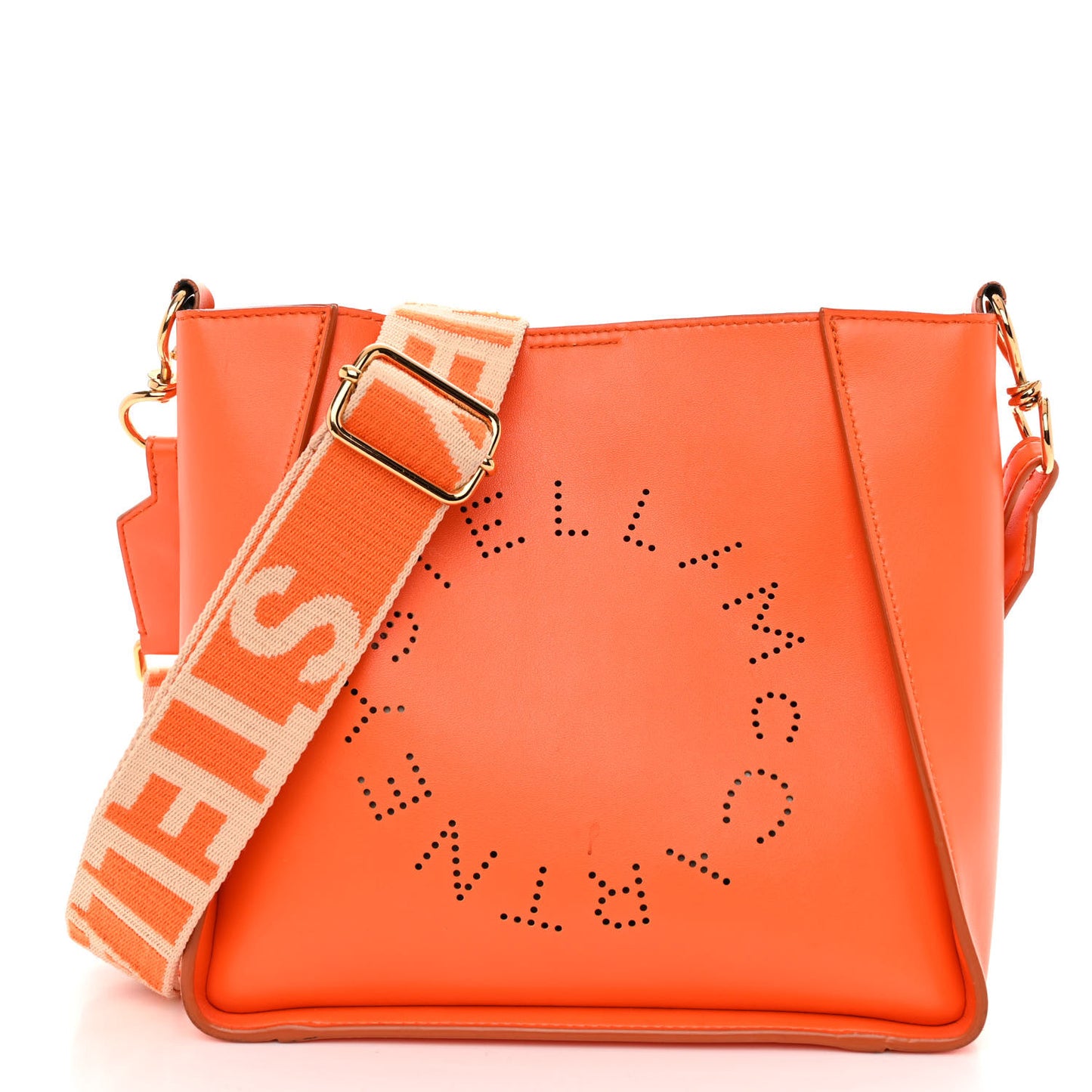 Eco Alter Nappa Perforated Logo Mini Crossbody Orange