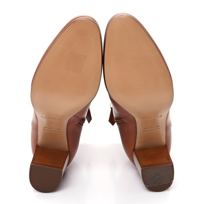 Hermes Calfskin Saint Germain Ankle Boots 37 Gold 6 of 9