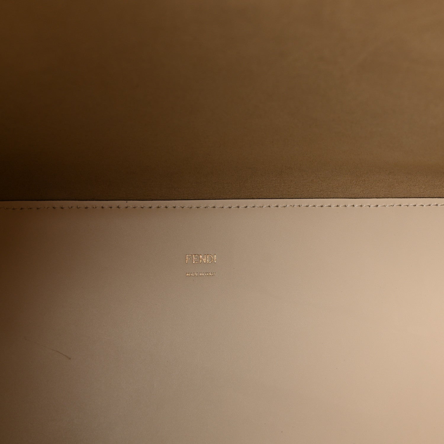 Fendi Vitello King Plexiglass Logo Embossed Medium Fendi Sunshine Shopper Tote White Ice 6 of 9