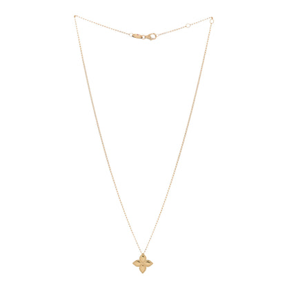 Roberto Coin 18K Yellow Gold Medium Princess Flower Pendant Necklace 2 of 3