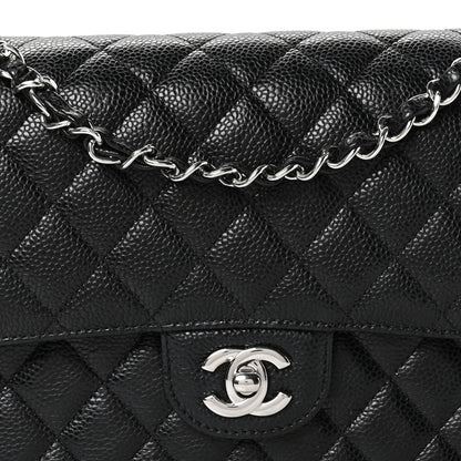 Chanel Caviar Quilted Medium Double Flap Black 9 of 12