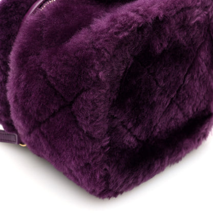 Chanel Shearling Lambskin Quilted Small Vanity Case Purple 10 of 11