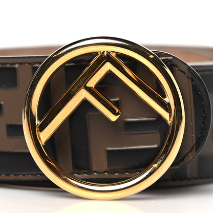 Fendi Vitello F is Fendi Bi-Color FF 1974 Embossed Belt 85 34 Maya Black 2 of 7
