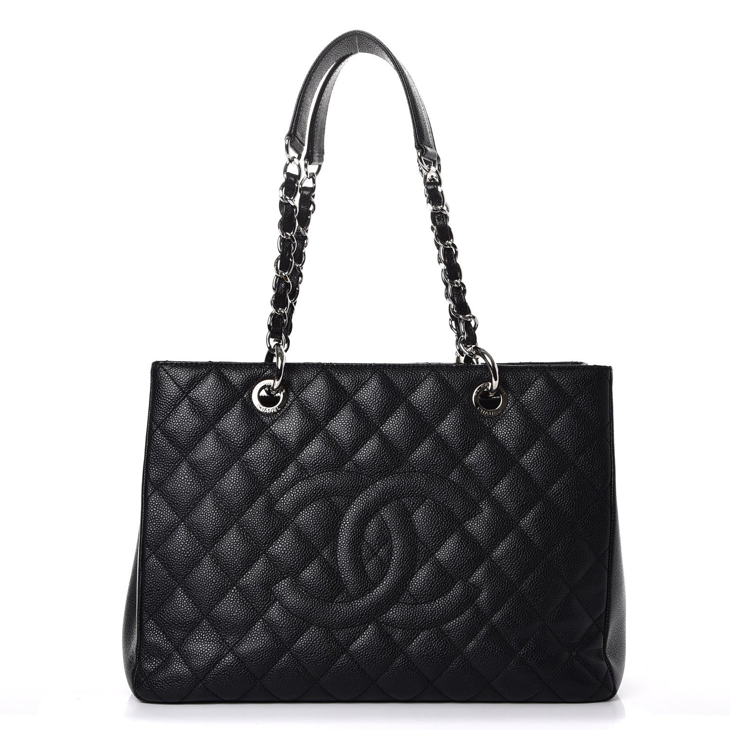Caviar Quilted Grand Shopping Tote GST Black