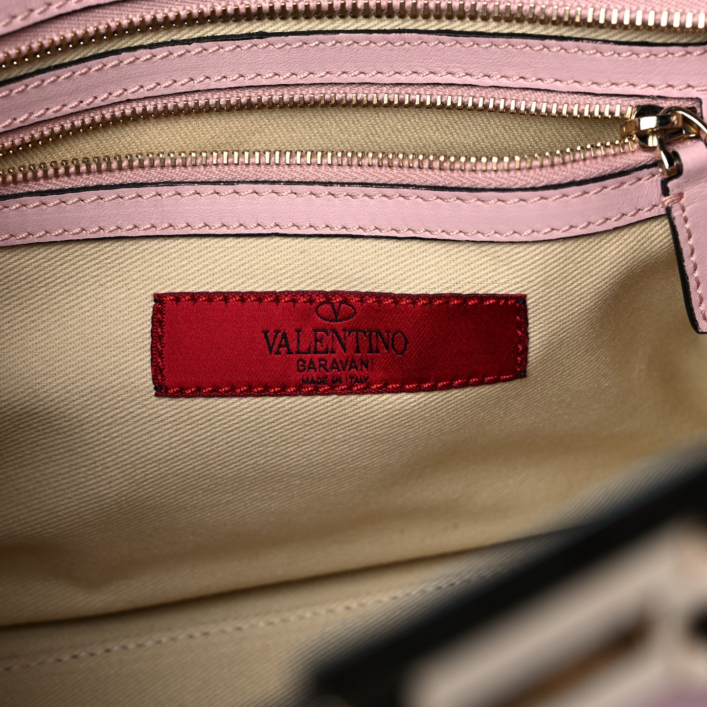 Vitello Small Rockstud Double Handle Tote Water Rose