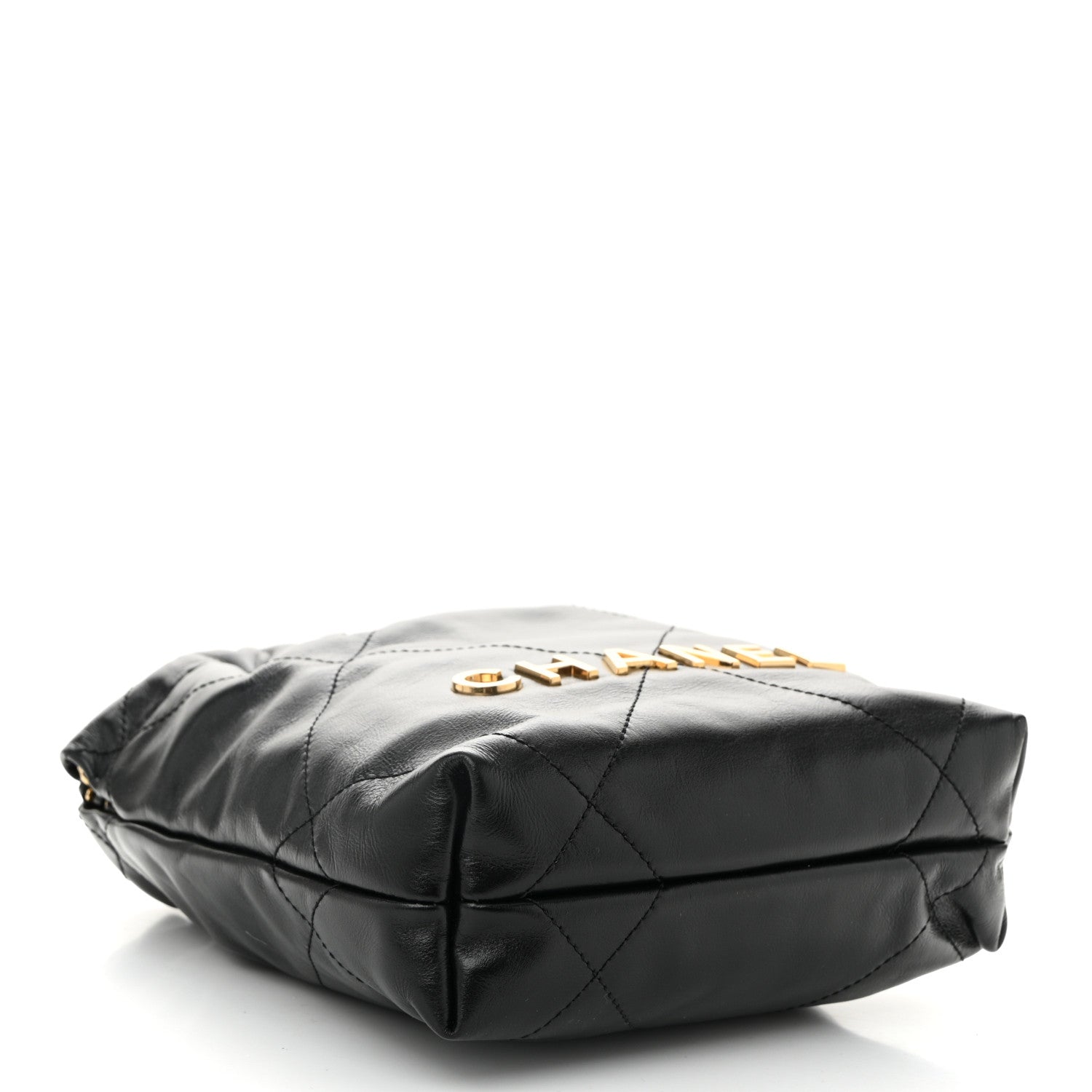 Chanel Shiny Calfskin Quilted Pearl CC Chain Mini Chanel 22 Black 4 of 10