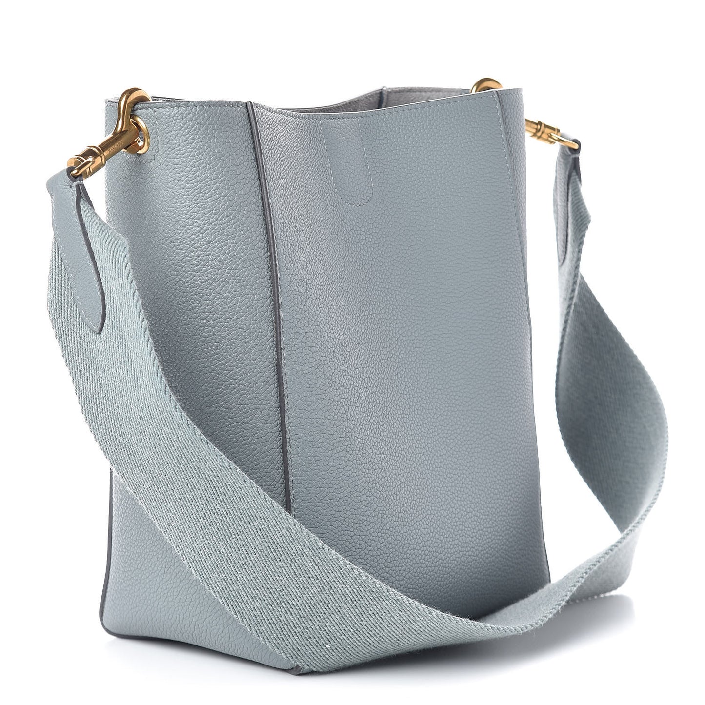 Soft Grained Calfskin Small Sangle Bucket Bag Storm