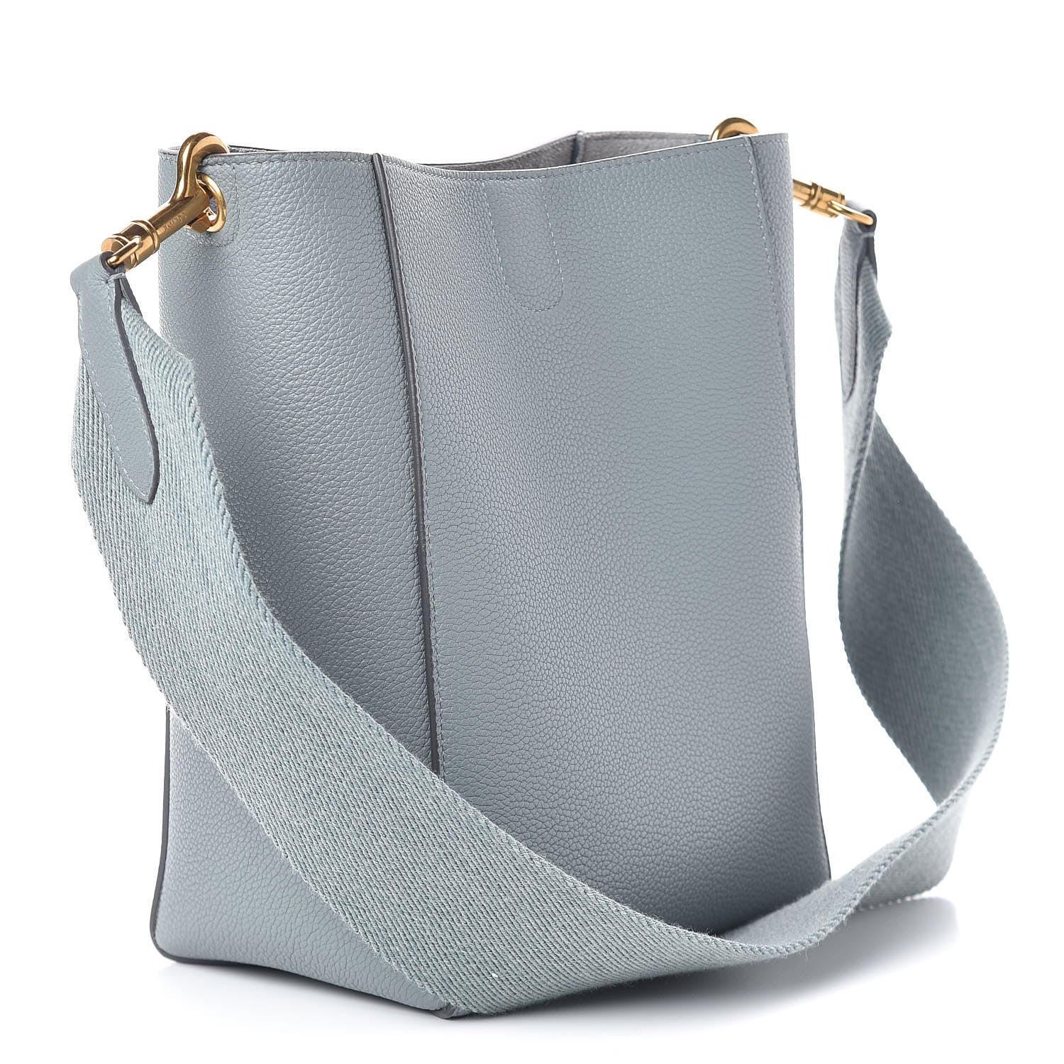 Celine Soft Grained Calfskin Small Sangle Bucket Bag Storm 3 of 13