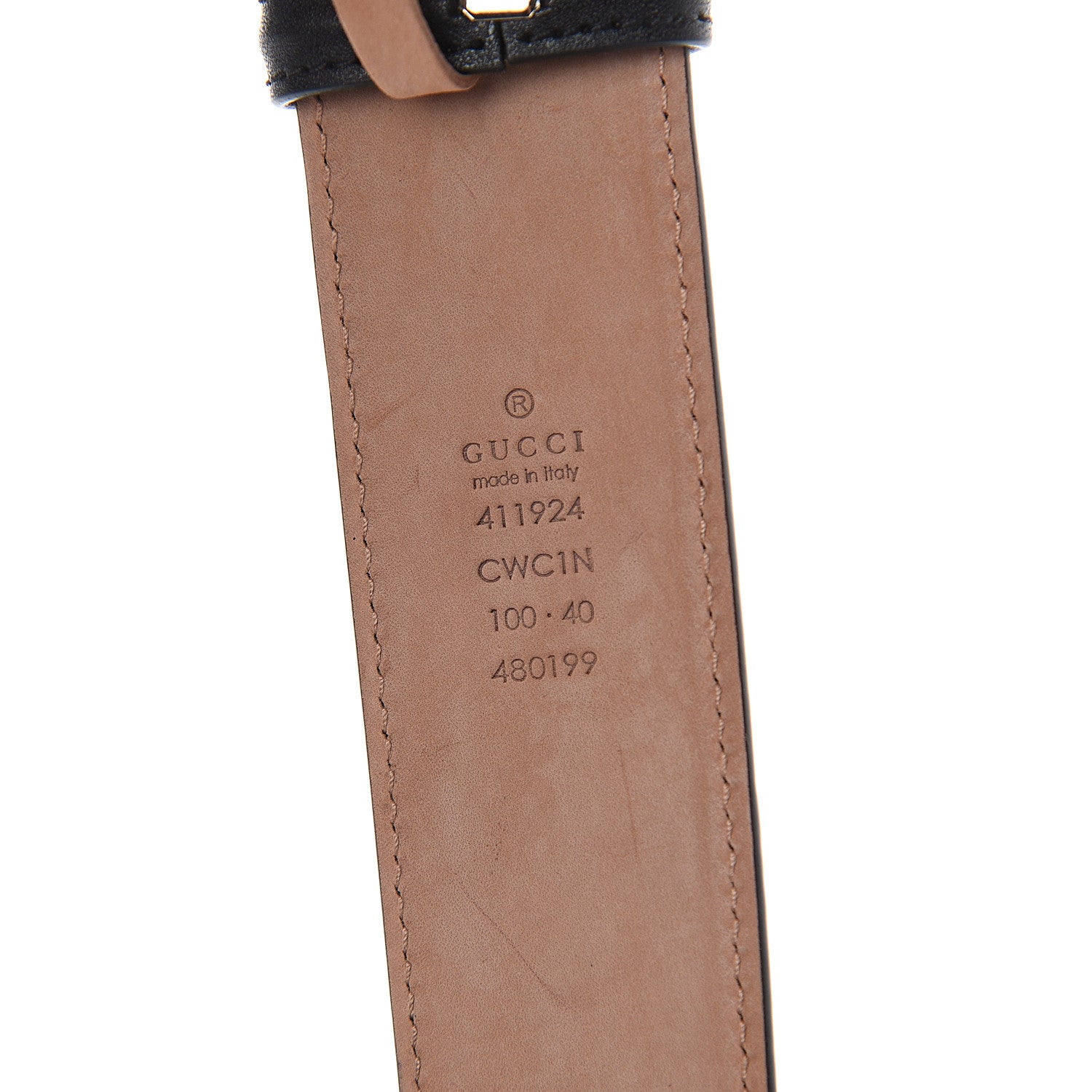 Gucci Guccissima Signature Interlocking G 40mm Belt 100 40 Black 3 of 5