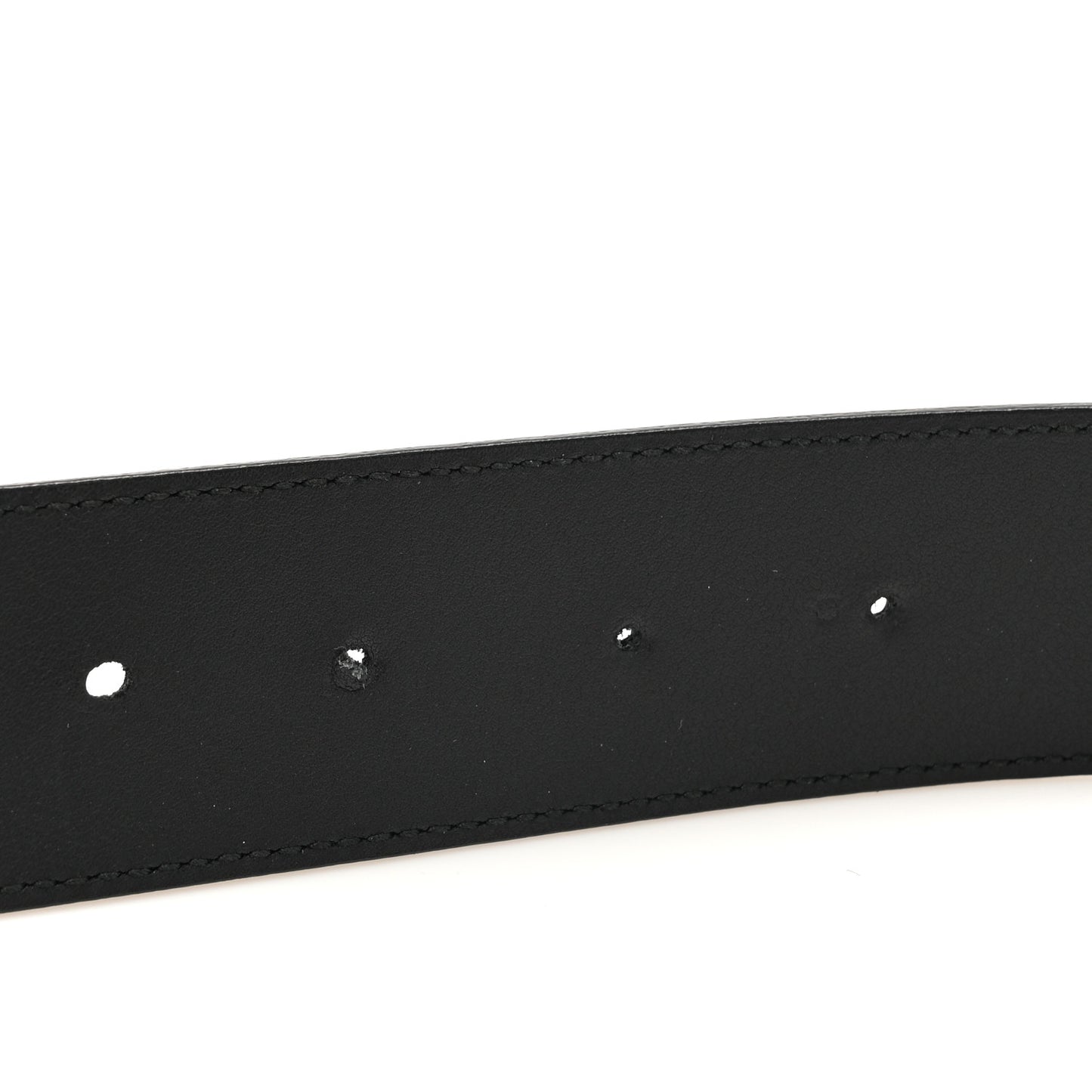 Moon Calfskin Pearl Double G 40mm Belt 90 36 Black Cream